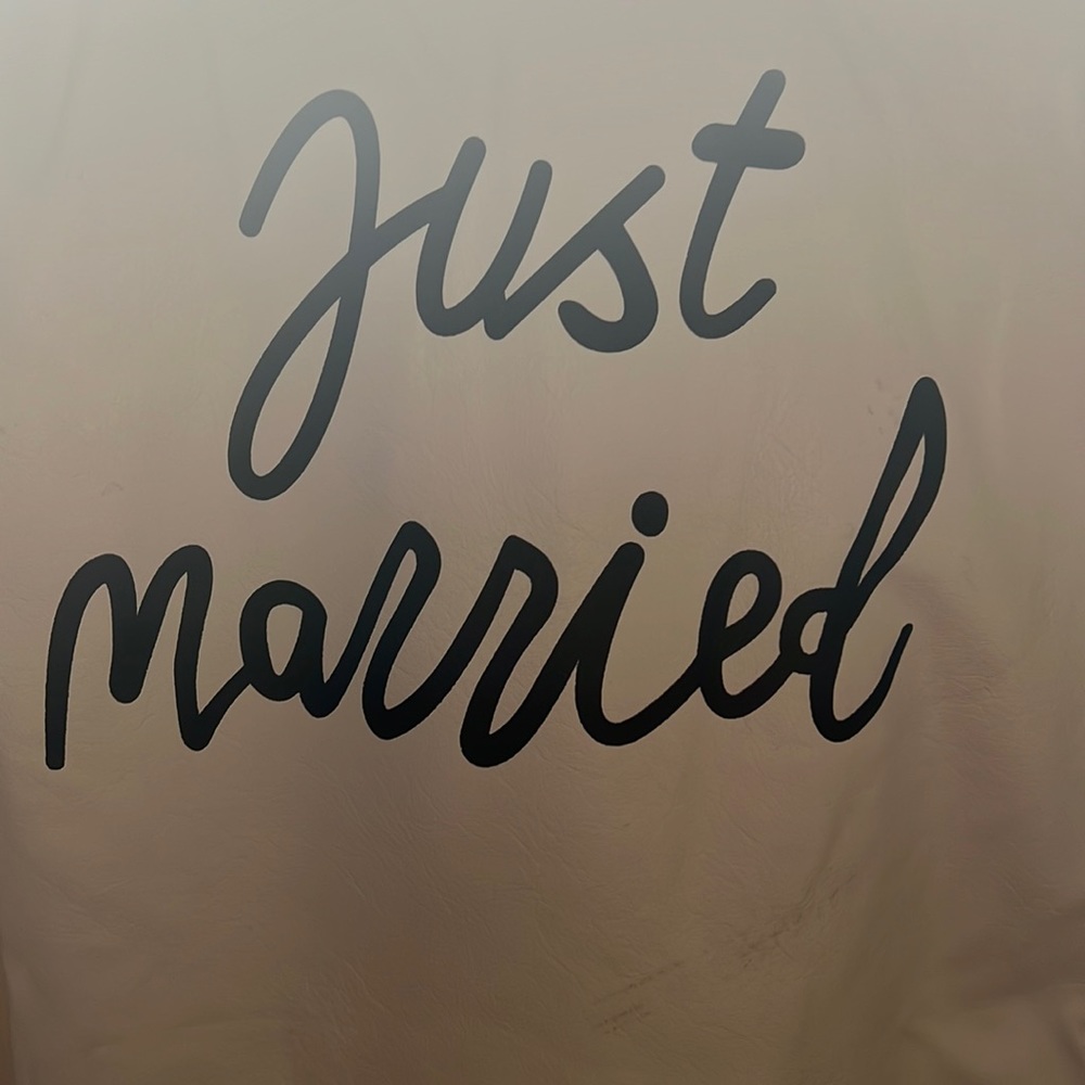 Just Married Faux Leather Jacket